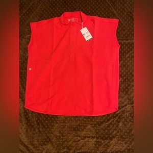 Figs Rafaela Neon Red top- Small